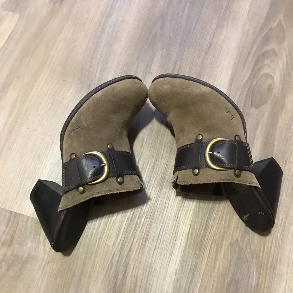 BOC Ladies Cream Suede Leather Shoes/Mules Size 8